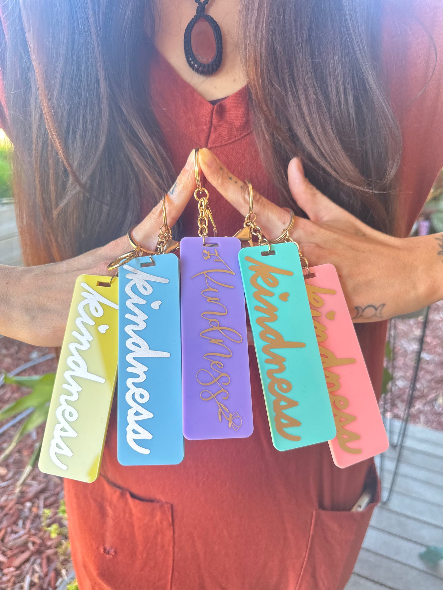 Kindness keychain/ bookmark- blue