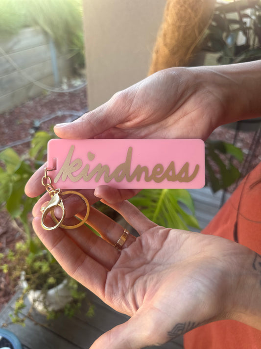 Kindness keychain/ bookmark- pink